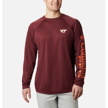 Columbia Sweater Heren, Collegiate PFG Terminal Tackle Long Sleeve - Virginia Tech DiepBordeaux Brui